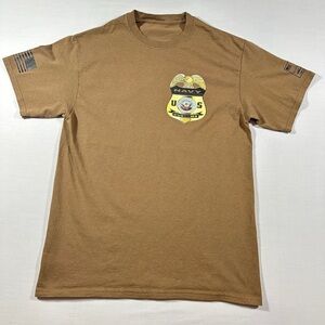 Men’s US Navy Customs T-Shirt Size M Camp Lemonnier East Africa​​